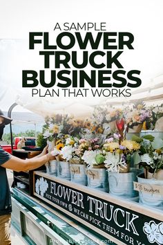 A flower truck business is a mobile floral shop that operates out of a truck, providing a convenient and unique way to sell fresh flowers directly to customers.  This business model allows entrepreneurs to bring their products to different locations, such as farmers' markets, city streets, festivals, and private events. Flower Garden Cart, Flower Cart Rental, Diy Flower Truck Ideas, Florist Shops, Plant Selling Ideas, Floral Business Ideas, Horse Trailer Flower Shop, Flower Truck Business Ideas, Flower Shop Ideas Business