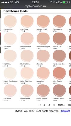 the color chart for earth tones on an iphone