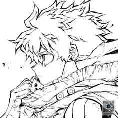 an anime character with his eyes closed and one hand on his face, while the other is