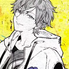 a drawing of a man with glasses and a jacket over his shoulders, looking to the side