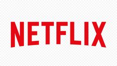 the netflix logo is shown in red on a white background, which appears to be transparent