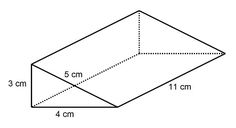 the area between two rectangles is divided into three equal squares, which are 4 cm and 5 cm