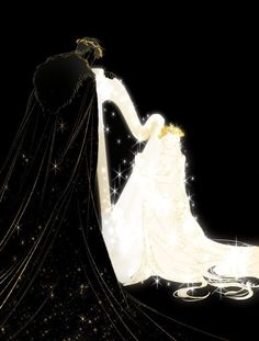 a woman in a white dress sitting on the ground with her back to the camera