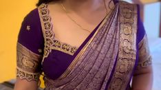 Pattu Saree Hand Design, Maggam Lace For Blouse, Peach Green Saree, Vintage Checks Saree, Latest Blouse Designs Front, Purple Silk Sarees, Golden Saree Blouse Design, Blouse Design Pattu Saree, Purple Silk Blouse