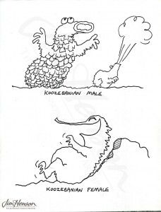 the cartoon shows two different types of animals