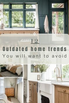 a collage of pictures with the words, 12 outdated home friends you will want to avoid