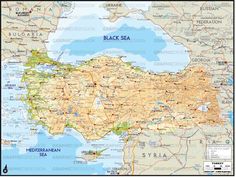 large detailed map of black sea with all the roads and major cities, including towns