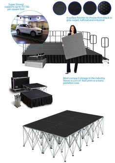 an image of a stage set up with different stages to make it look like a car