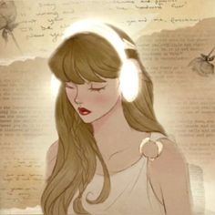 a drawing of a woman with long hair