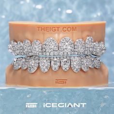 Perm-cut jumbo grillz featuring VVS diamonds in white gold. If you have any customization requests, please don't hesitate to contact us at @theigt_grillz. 🙌🙌  . . . . #customgoldgrillz #14kgold #grillz #diamondgrillz #grillzgodz #silvergrillz #customgrillz #vvsgrillz #vvsdiamonds #kingofbling #custom #explorepage #diamondboyz #hiphopculture #moissanitegrillz #jewelrymaking #hiphopjewelry #theigtcustom #theigtofficial #theigtgrillz #icegiant #jumbogrillz Flawless Diamond Grillz, Starburst Cut Grillz, Permanent Diamond Grillz, Custom Silver Grill, Nugget Cut Grillz, White Diamond Grillz, Gem Grills, Custom Diamond Grillz, White Gold Grill
