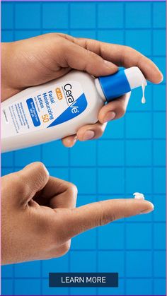 Moisturizer and sunscreen are essential in any skincare routine for hydrated, healthy-looking skin. CeraVe AM Facial Moistruizing Lotion combines moisturizer and sunscreen to hydrate your skin while helping to absorb and reflect the sun's damaging rays. Moisturizer With Sunscreen, Sunscreen Or Moisturizer First, Moisturizing Sunscreen For Sensitive Skin, Cerave Am Moisturizer, Cerave Moisturizer Sunscreen, Cerave Am And Pm Moisturizer, Cerave Sunscreen Spf 50, Cerave Spf Moisturizer, Cerave Hydrating Mineral Sunscreen