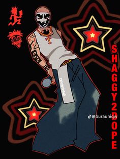 a drawing of a man holding a tennis racquet on top of a black background