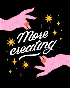 two hands reaching for each other with the words more exciting written on top of them