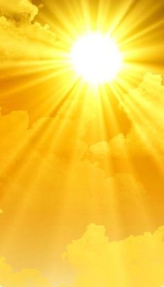 the sun is shining brightly in the sky