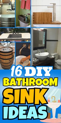 bathroom sink ideas are featured in this collage