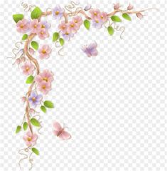 pink and purple flowers with green leaves on transparent background, hd png clipart