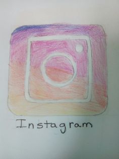 an instagram sticker with the word instagram written on it
