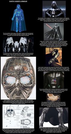 the star wars characters are depicted in this info sheet, including darth vader