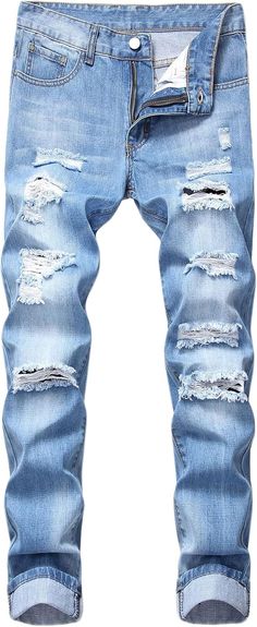 Material: Denim cottonImportedZipper closure,holes designCasual fashion wear,knee ripped denim pantsDenim Care: Machine wash cold, turn the jeans inside out and wash seperately with like colors. Product Description ENRICA specialize in designing and producting Jeans.ENRICA have professional designer, aiming to provide more fashion pants for men.Fashion printed jeans pants for daily, clubwear, fashionable and comfortable Note: 1. Package include: 1*Pant only, the belt not included2. The pattern Printed is random, we cant ensure the position of pattern printed on each pants Casual Ripped Cropped Denim Jeans, Trendy Distressed Cotton Jeans, Summer Ripped Cotton Jeans, Cheap Ripped Cotton Cropped Jeans, Spring Ripped Cotton Jeans, Cheap Ripped Jeans For Men, Men’s Ripped Jeans, Cheap Ripped Cropped Cotton Jeans, Cheap Ripped Men's Jeans