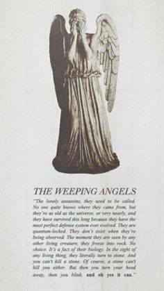 an advertisement for the weeping angels