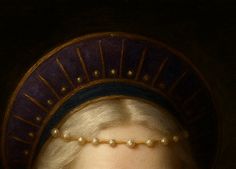 a painting of a woman wearing a chain around her neck