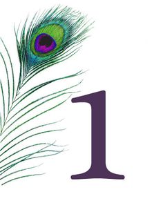 the letter i has a peacock feather on it's tail, and is purple