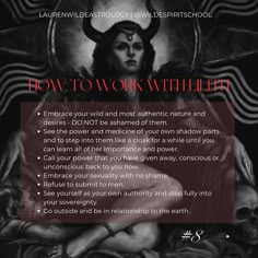 a poster with the words how to work with hell on it