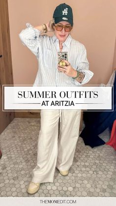 Aritzia hasn't been on our radar for a while...until we recently wandered into the store. Here's what to buy (and skip!) next time you shop for summer Aritzia Summer Outfits, Aritzia Outfit Summer, Aritzia Summer, Aritzia Outfit, Aritzia Style, Low Rise Baggy Jeans, Striped Linen Shirt, White Linen Pants, Dress Out