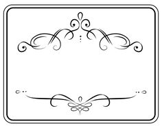 a black and white frame with swirls on it