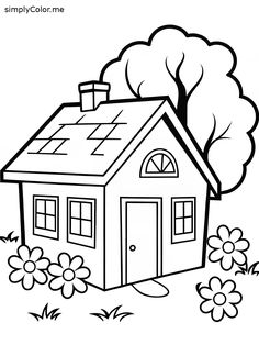 House coloring page