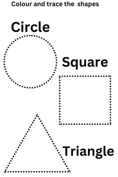 an image of a triangle with the words circle, square and triangle