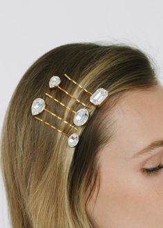 Stylish hair accessories. Jeweled Bobby Pins In Hair, Gold Hair Bobby Pins, Jewel Bobby Pins In Hair, Crystal Bobby Pins In Hair, Gold Bobby Pins For Hair, Diamond Bobby Pins, Crystal Bobby Pins, Chrystal Hair Pin, Jeweled Bobby Pins