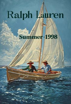 two men in a sailboat on the water