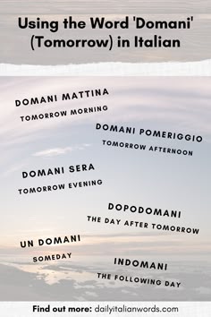 the words in different languages are shown