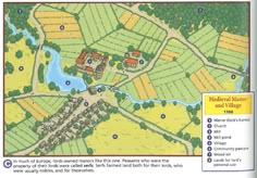 a map showing the location of several houses and gardens in an area that is well maintained