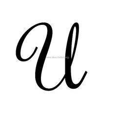 the letter u in cursive handwriting