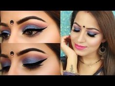 Navaratri Eye Makeup, Navratri Eye Look, Navratri Special Eye Makeup, How To Do Navratri Makeup, Navratri Special Makeup Look, Navratri Eyeshadow, Navratri Makeup Bindi, Navaratri Devi Makeup, Navratri Makeup Tutorial
