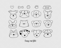 Dog Face Svg Puppy Svg Dog Svg Outline Animal Svg Dog Lover Svg Doodle Animal Svg Animal Clipart Pet Face Svg Puppy Cut Files Dog Shirt Dxf - Etsy