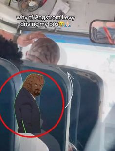 an image of a man sitting on a bus with the caption that reads, why it