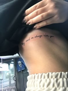 a woman's thigh with the words, we are always making you