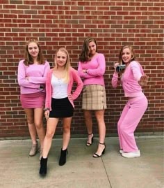 Mean Girls Costume Party, Mean Girls Group Costume, Costume Party Mean Girls, Diy Mean Girls Costume, Mean Girls Halloween Costume Scene, Mean Girls Halloween Costume Trio, Mean Girls Mouse Costume, Mean Girls Halloween Costume Group Of 4, Halloween Mean Girls Costumes