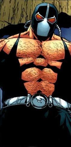 an image of a man with no shirt on in front of a wooden wall and wearing a mask