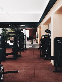 there are many exercise machines in the gym