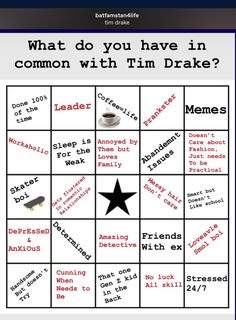 a game board with words on it that say what do you have in common with tim dales?