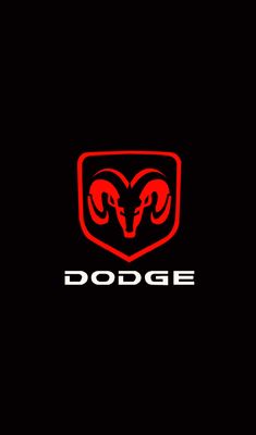 the dodge logo on a black background