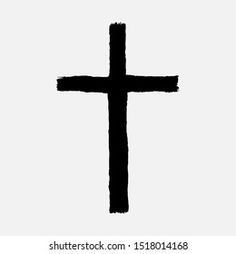 a black cross on a white background