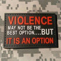 Violence May Not Be The Best Option But It Is An Option PVC Rubber Morale Patch by NEO Tactical Gear - 3 Percent Morale Patch - US Flag Patch - Military Morale Patch Velcro Backed Tactical Signs, Tactical Sayings, Army Morale Patches, Morale Patch Wall, Funny Moral Patches, Morale Patches, Patch Meme, Funny Morale Patch, Tactical Morale Patches