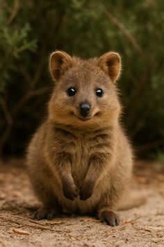 a small brown animal standing on its hind legs