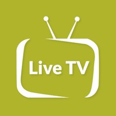the logo for live tv on a green background