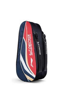 a back pack with a red, white and blue design